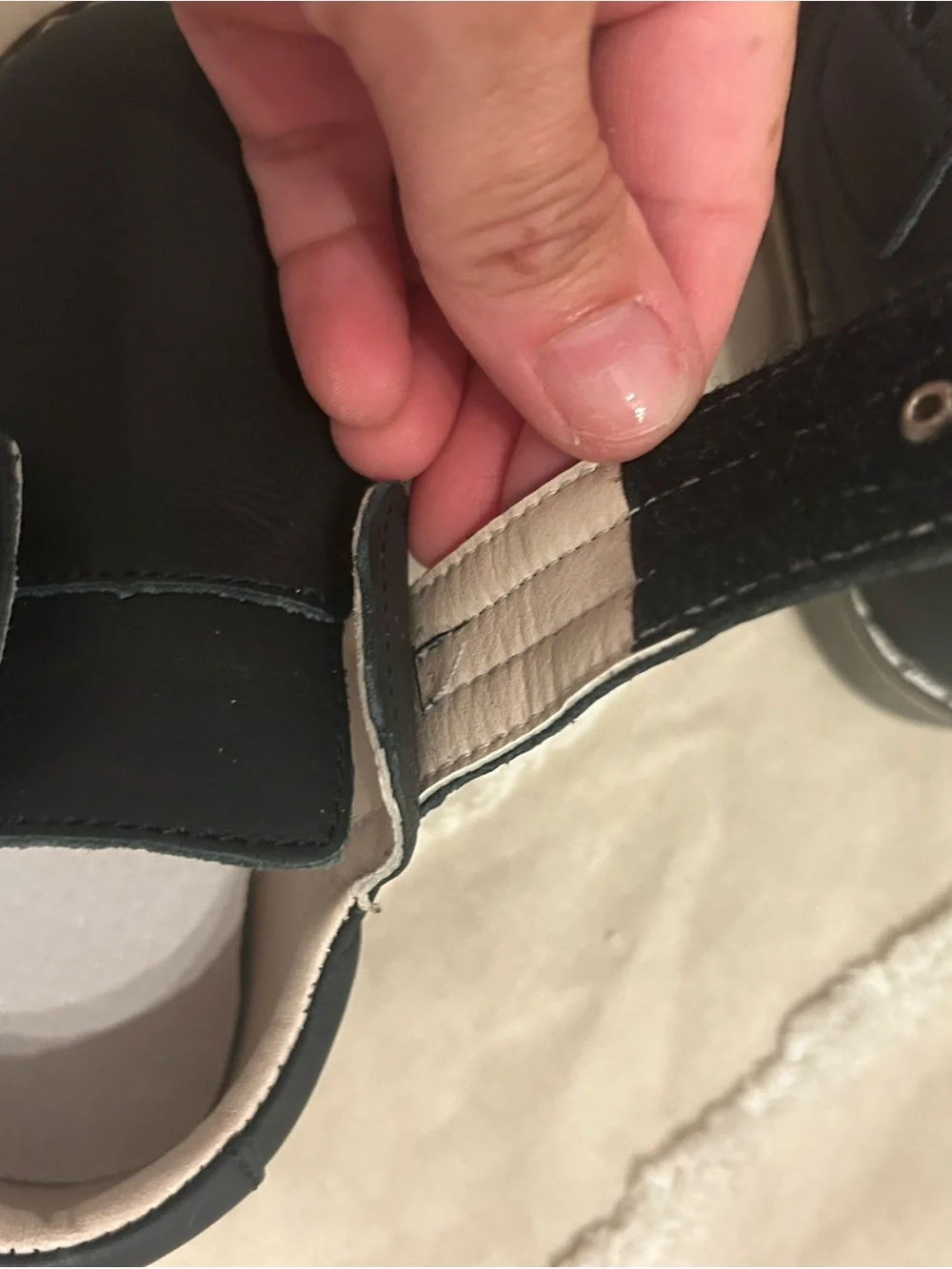 NWOTS Source Unknown Black Toddler Hook-and-Loop Walker Shoes